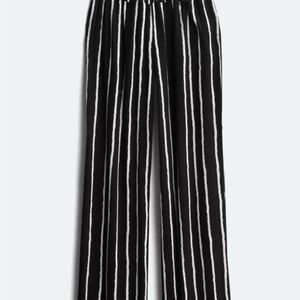 Black and White High Rise Wide Leg Pants